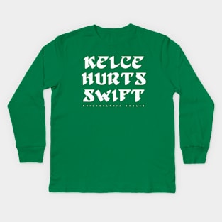 Kelce x Hurts x Swift Philadelphia Eagles Kids Long Sleeve T-Shirt